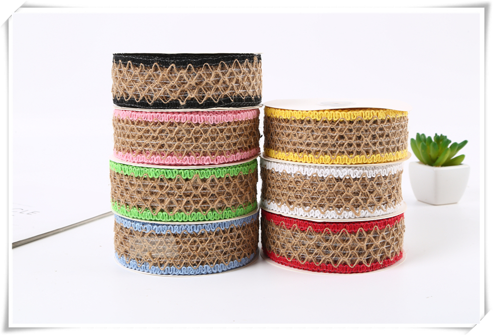 Multi-Optional Woven Hemp Rope Ribbon European and American Pastoral Style Clothing Lace Christmas Decoration Linen Ribbon Factory Direct Sales Multi-Optional Woven Hemp Rope Ribbon European and American Pastoral Style Clothing Lace Christmas Decoration Linen Ribbon Factory Direct Sales