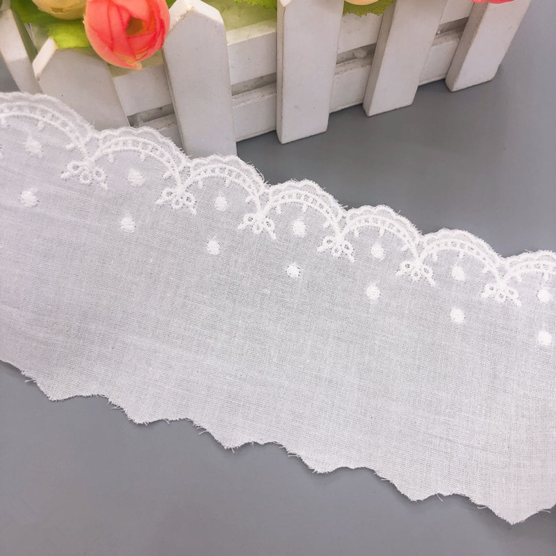 Factory Direct Sales 8cm Cotton Embroidery Lace Air Confinement Clothing Home Wear Feel Soft and Comfortable