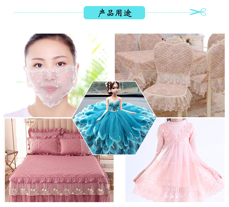 2020 New High-End Car Barbie Doll Decorative Lace in Stock Wholesale Color Mesh Embroidery Lace