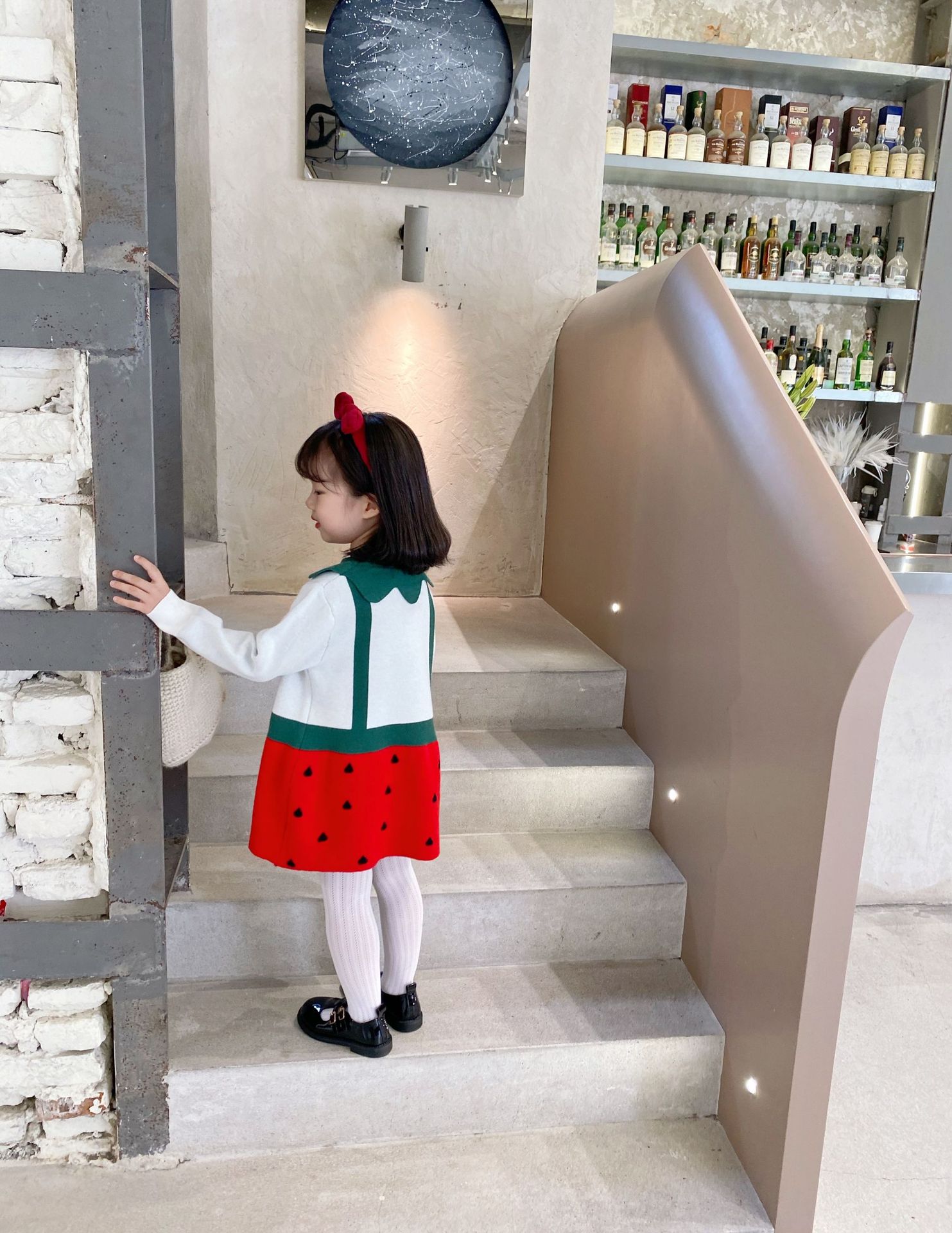 21 Autumn and Winter New Japanese Girl's Clothing Strawberry Fake Two-Piece Knitted Cute Sweet Dress Delivery Supported 21 Autumn and Winter New Japanese Girl's Clothing Strawberry Fake Two-Piece Knitted Cute Sweet Dress Delivery Supported