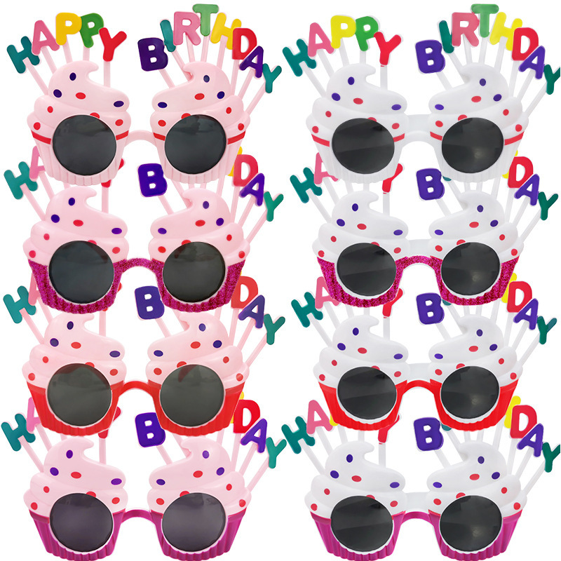 Birthday Cake Party Glasses Ball Internet Celebrity Xiaohongshu Party Funny Dress Up Holiday Atmosphere Personalized Props