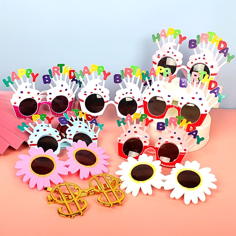 Birthday Cake Party Glasses Ball Internet Celebrity Xiaohongshu Party Funny Dress Up Holiday Atmosphere Personalized Props