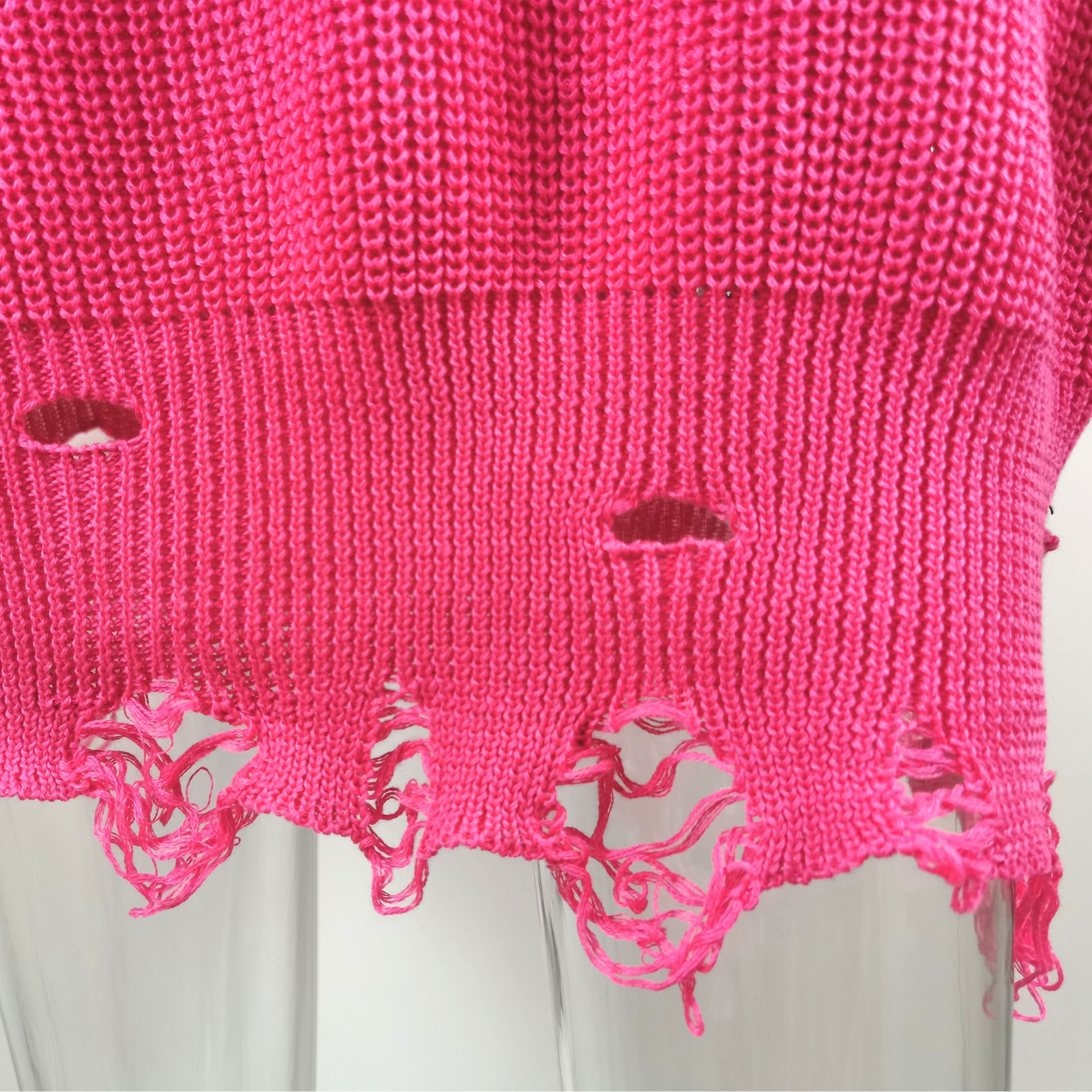 European and American Hot Autumn and Winter Long Sleeve round Neck Thick Needle Hem Irregular Sweater Knitted Dress European and American Hot Autumn and Winter Long Sleeve round Neck Thick Needle Hem Irregular Sweater Knitted Dress