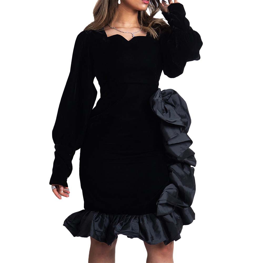 2021 Cross-Border New Arrival Women&#039;s Independent Station Amazon Foreign Trade Fashion Slim Sheath Gold Velvet African Dress