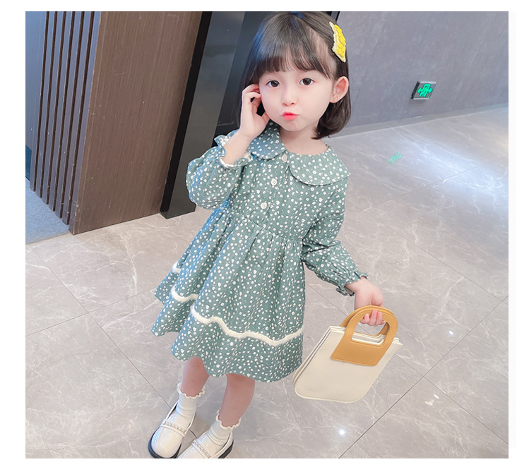 Girl's Sweater Two-Piece Set Children Sweet Floral Dots Children's Suit Autumn New Children's Clothing Girls' Dress Girl's Sweater Two-Piece Set Children Sweet Floral Dots Children's Suit Autumn New Children's Clothing Girls' Dress