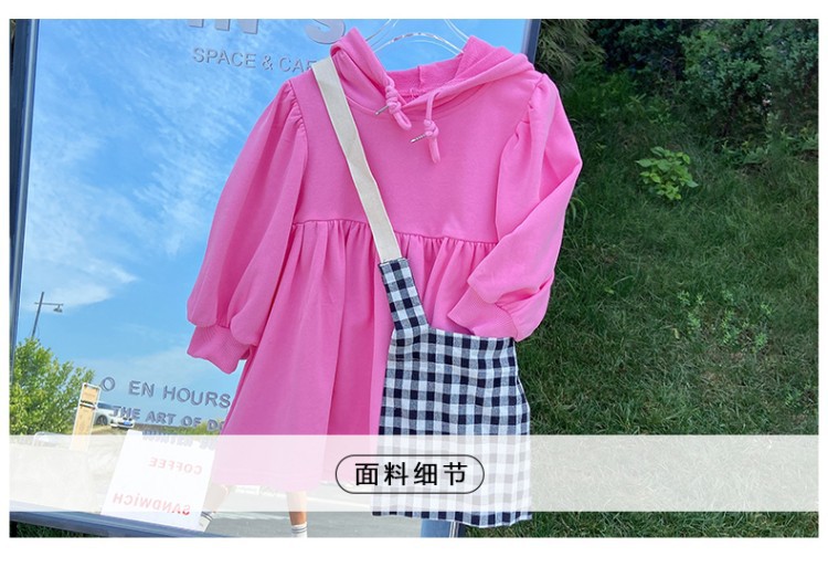 2021 Autumn New Korean Style Girls' Loose Mid-Length Online Influencer Fashion Sweater Dress Baby Girls' Fashion Dress 2021 Autumn New Korean Style Girls' Loose Mid-Length Online Influencer Fashion Sweater Dress Baby Girls' Fashion Dress