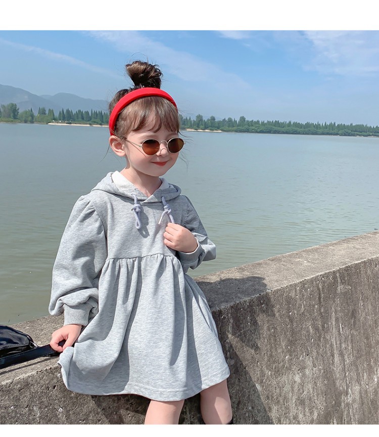 2021 Autumn New Korean Style Girls' Loose Mid-Length Online Influencer Fashion Sweater Dress Baby Girls' Fashion Dress 2021 Autumn New Korean Style Girls' Loose Mid-Length Online Influencer Fashion Sweater Dress Baby Girls' Fashion Dress