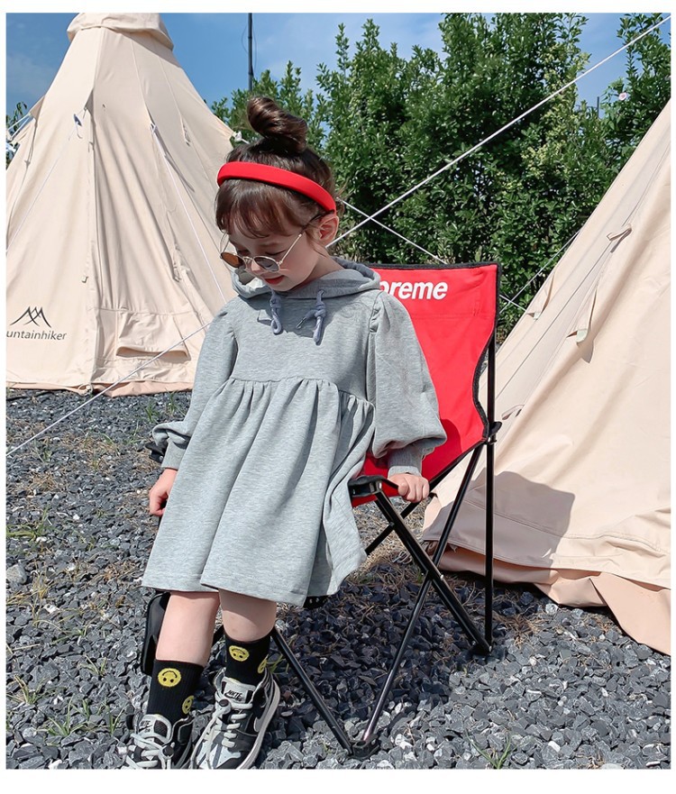 2021 Autumn New Korean Style Girls' Loose Mid-Length Online Influencer Fashion Sweater Dress Baby Girls' Fashion Dress 2021 Autumn New Korean Style Girls' Loose Mid-Length Online Influencer Fashion Sweater Dress Baby Girls' Fashion Dress