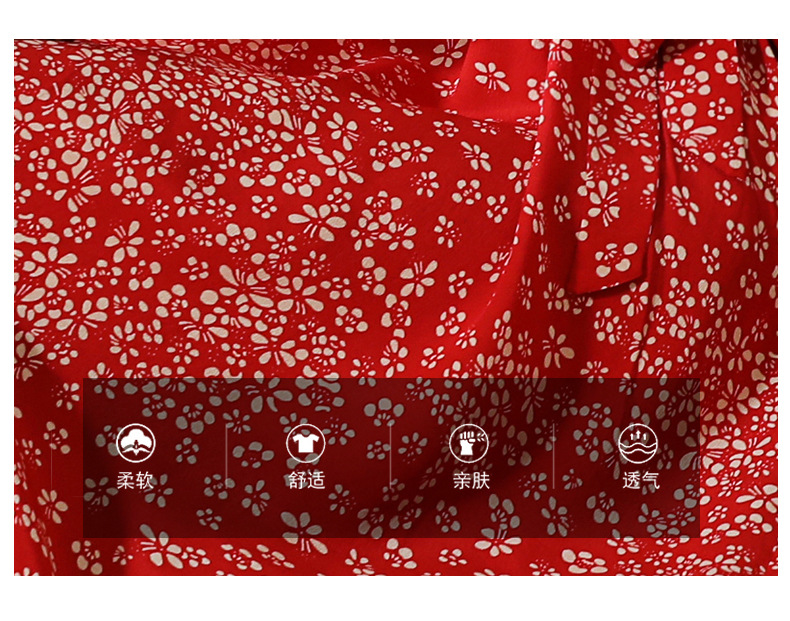 Heavy Silk Dress 2021 Summer New Mulberry Silk Red Small Floral Slim Fit Slimming A- line Skirt Midi Dress Heavy Silk Dress 2021 Summer New Mulberry Silk Red Small Floral Slim Fit Slimming A- line Skirt Midi Dress