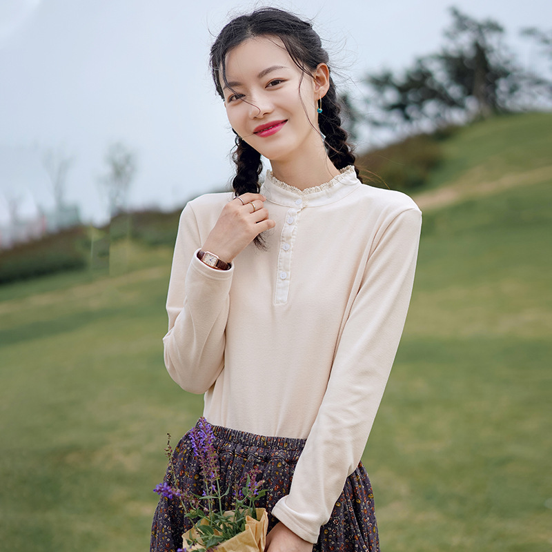 Retro Women's Clothing 2021 New Long Sleeve Floral Dress Autumn and Winter Tight Waist Small Temperament A- line Dress Wholesale