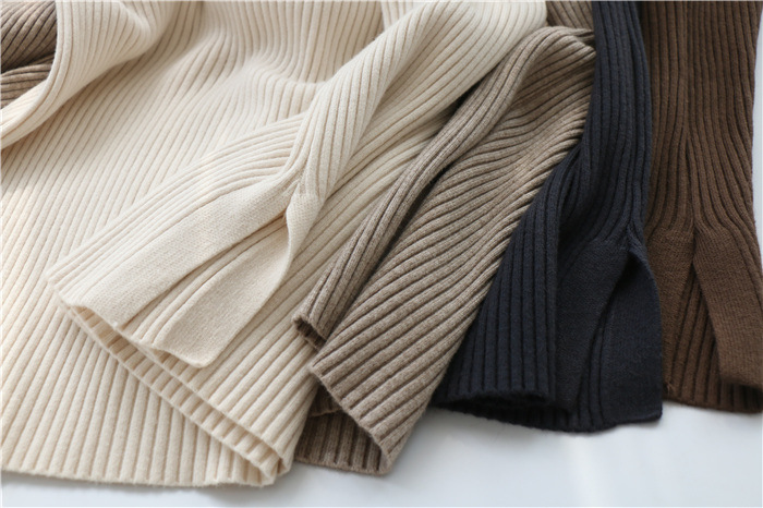 2021 Thick Autumn and Winter Sweater Dress Loose Knitted Dress Short Skirt Thickened Half-High Collar Base Skirt 7289 2021 Thick Autumn and Winter Sweater Dress Loose Knitted Dress Short Skirt Thickened Half-High Collar Base Skirt 7289