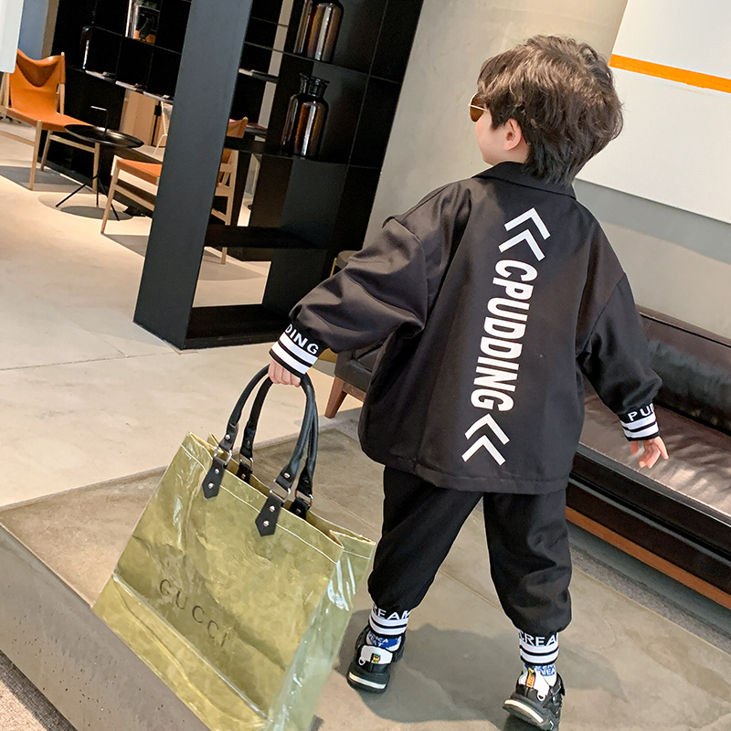 Children&#039;s Clothing Boy&#039;s Suit Two Pieces 2021 Spring and Autumn New Children&#039;s Handsome Dress Boys Western Style Spring and Autumn Two Piece Set