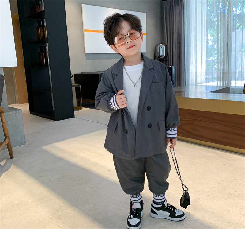 Children's Clothing Boy's Suit Two Pieces 2021 Spring and Autumn New Children's Handsome Dress Boys Western Style Spring and Autumn Two Piece Set Children's Clothing Boy's Suit Two Pieces 2021 Spring and Autumn New Children's Handsome Dress Boys Western Style Spring and Autumn Two Piece Set
