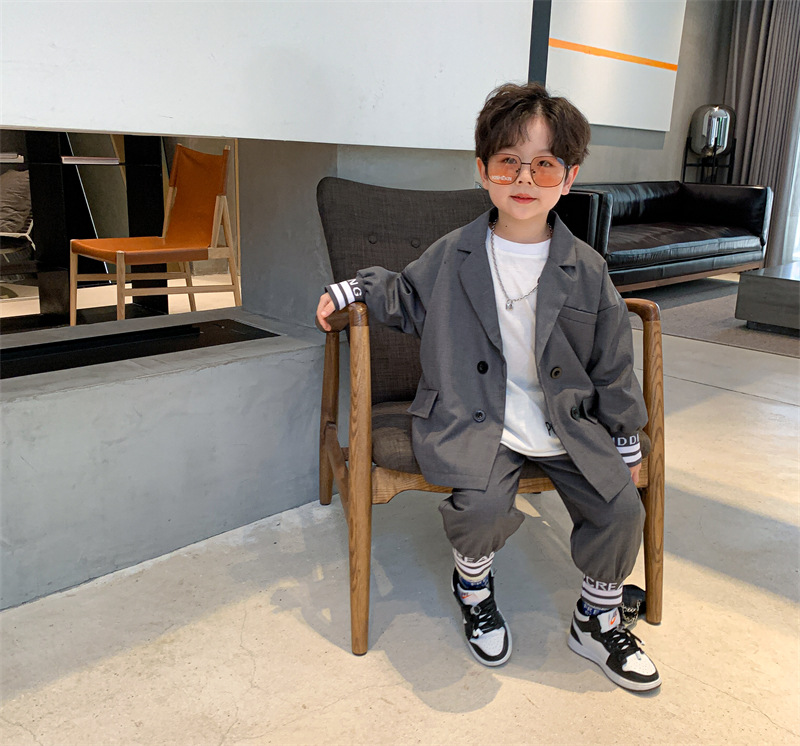 Children's Clothing Boy's Suit Two Pieces 2021 Spring and Autumn New Children's Handsome Dress Boys Western Style Spring and Autumn Two Piece Set Children's Clothing Boy's Suit Two Pieces 2021 Spring and Autumn New Children's Handsome Dress Boys Western Style Spring and Autumn Two Piece Set