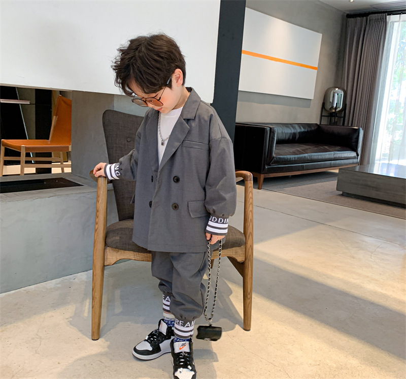 Children's Clothing Boy's Suit Two Pieces 2021 Spring and Autumn New Children's Handsome Dress Boys Western Style Spring and Autumn Two Piece Set Children's Clothing Boy's Suit Two Pieces 2021 Spring and Autumn New Children's Handsome Dress Boys Western Style Spring and Autumn Two Piece Set