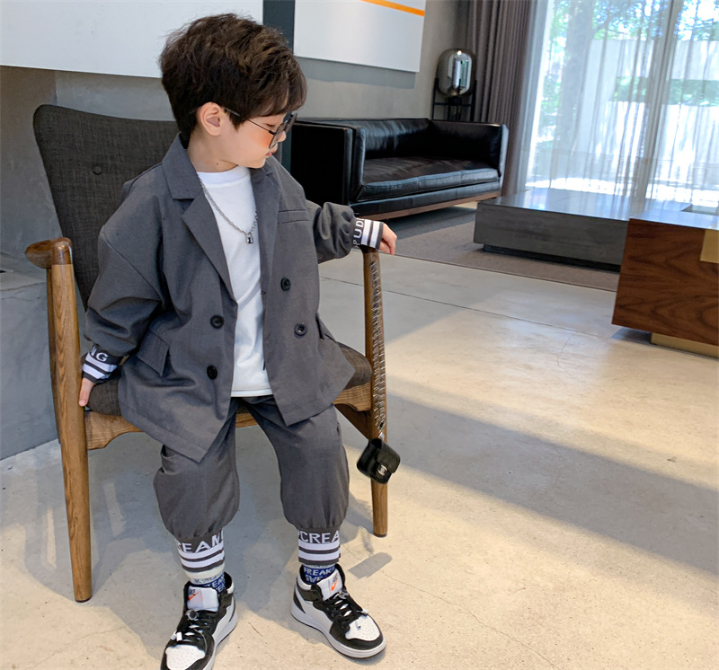 Children's Clothing Boy's Suit Two Pieces 2021 Spring and Autumn New Children's Handsome Dress Boys Western Style Spring and Autumn Two Piece Set Children's Clothing Boy's Suit Two Pieces 2021 Spring and Autumn New Children's Handsome Dress Boys Western Style Spring and Autumn Two Piece Set