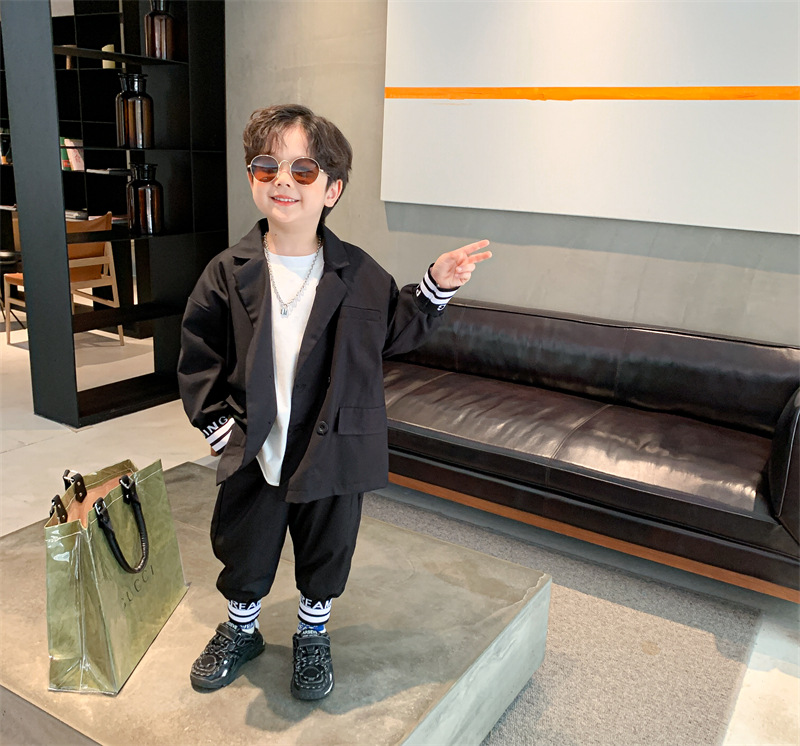 Children's Clothing Boy's Suit Two Pieces 2021 Spring and Autumn New Children's Handsome Dress Boys Western Style Spring and Autumn Two Piece Set Children's Clothing Boy's Suit Two Pieces 2021 Spring and Autumn New Children's Handsome Dress Boys Western Style Spring and Autumn Two Piece Set