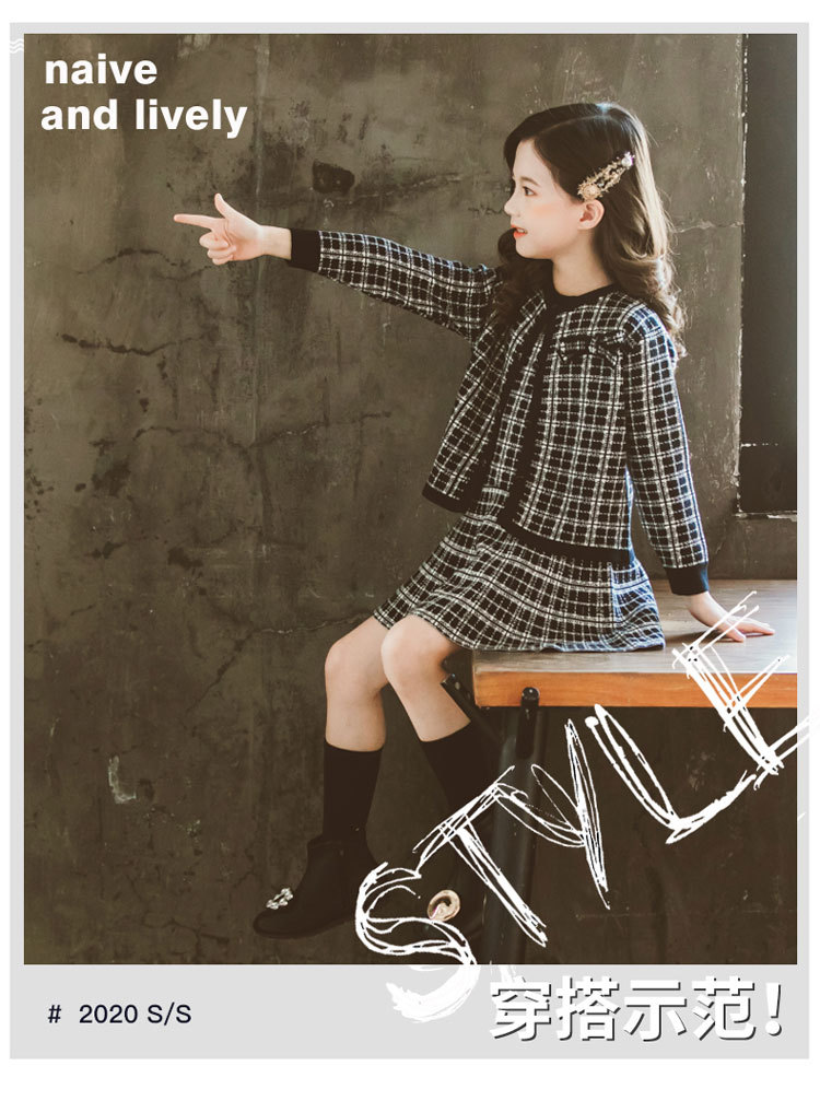 Internet Hot 21 New Autumn Spring Children's Clothing Chanel-Style Vest Skirt Set Spring and Autumn Woolen Skirt Girls' Two-Piece Dress Internet Hot 21 New Autumn Spring Children's Clothing Chanel-Style Vest Skirt Set Spring and Autumn Woolen Skirt Girls' Two-Piece Dress