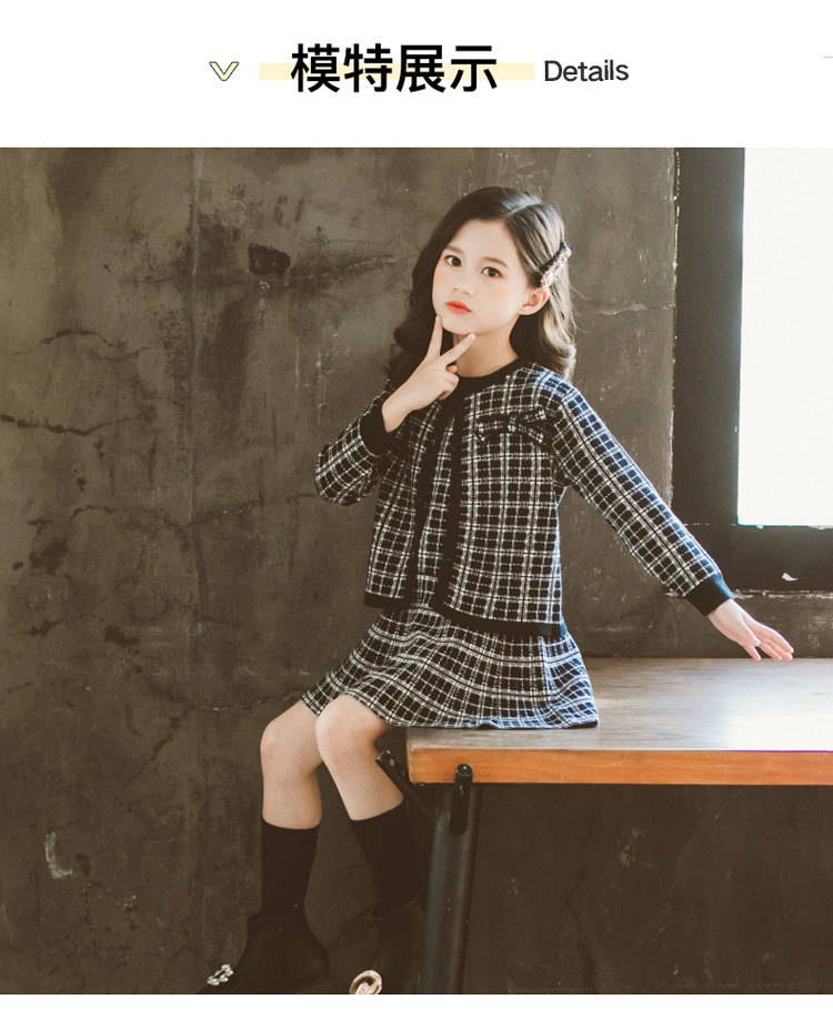 Internet Hot 21 New Autumn Spring Children's Clothing Chanel-Style Vest Skirt Set Spring and Autumn Woolen Skirt Girls' Two-Piece Dress Internet Hot 21 New Autumn Spring Children's Clothing Chanel-Style Vest Skirt Set Spring and Autumn Woolen Skirt Girls' Two-Piece Dress