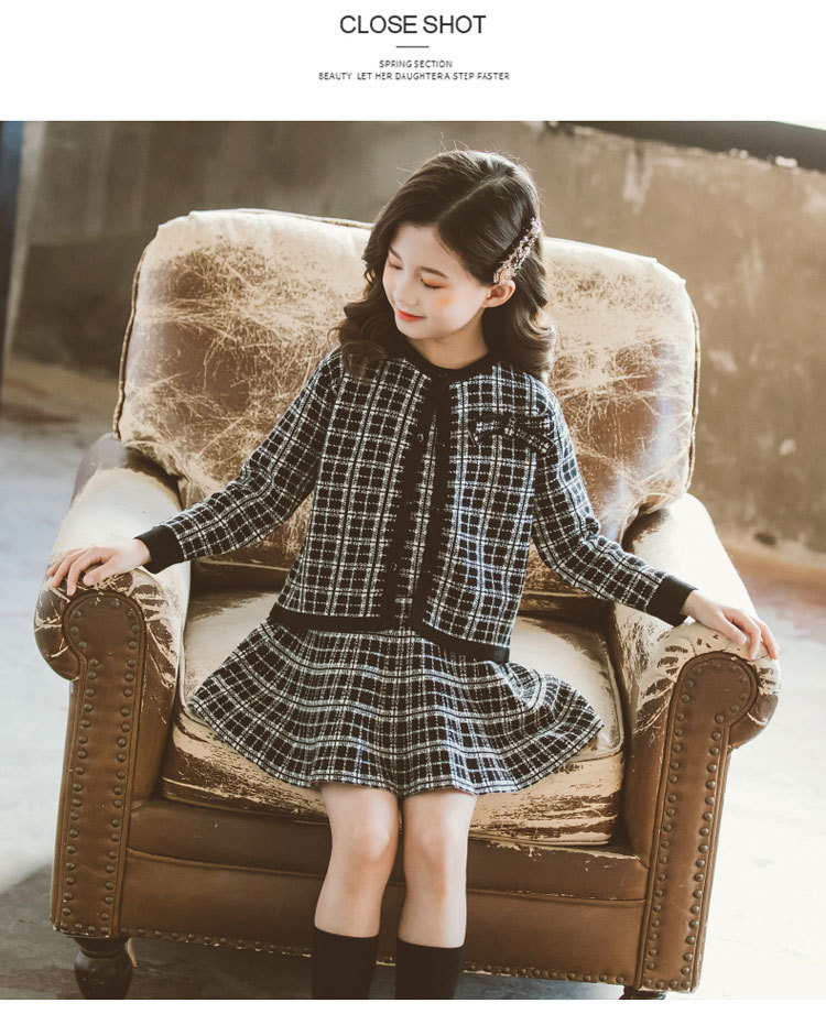 Internet Hot 21 New Autumn Spring Children's Clothing Chanel-Style Vest Skirt Set Spring and Autumn Woolen Skirt Girls' Two-Piece Dress Internet Hot 21 New Autumn Spring Children's Clothing Chanel-Style Vest Skirt Set Spring and Autumn Woolen Skirt Girls' Two-Piece Dress