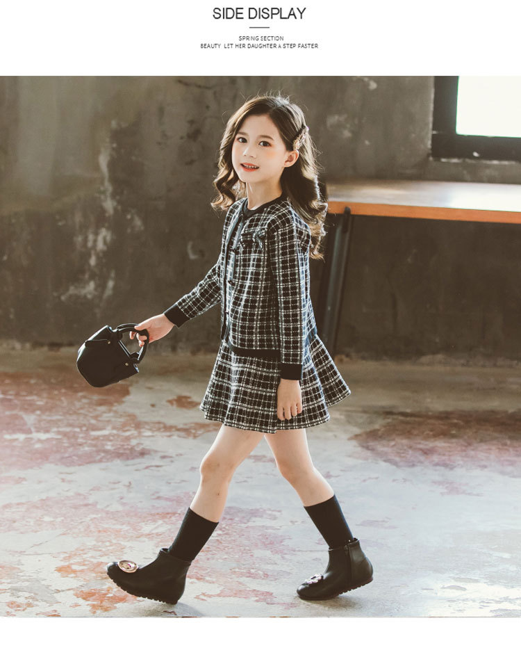 Internet Hot 21 New Autumn Spring Children's Clothing Chanel-Style Vest Skirt Set Spring and Autumn Woolen Skirt Girls' Two-Piece Dress Internet Hot 21 New Autumn Spring Children's Clothing Chanel-Style Vest Skirt Set Spring and Autumn Woolen Skirt Girls' Two-Piece Dress