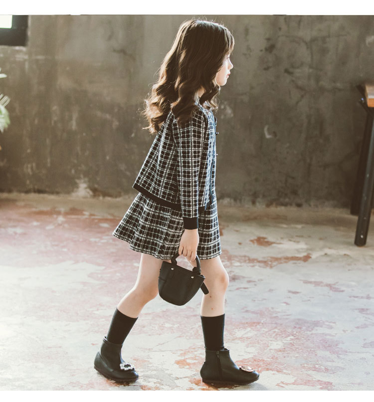 Internet Hot 21 New Autumn Spring Children's Clothing Chanel-Style Vest Skirt Set Spring and Autumn Woolen Skirt Girls' Two-Piece Dress Internet Hot 21 New Autumn Spring Children's Clothing Chanel-Style Vest Skirt Set Spring and Autumn Woolen Skirt Girls' Two-Piece Dress