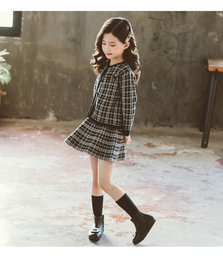 Internet Hot 21 New Autumn Spring Children's Clothing Chanel-Style Vest Skirt Set Spring and Autumn Woolen Skirt Girls' Two-Piece Dress Internet Hot 21 New Autumn Spring Children's Clothing Chanel-Style Vest Skirt Set Spring and Autumn Woolen Skirt Girls' Two-Piece Dress