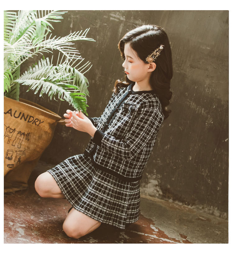 Internet Hot 21 New Autumn Spring Children's Clothing Chanel-Style Vest Skirt Set Spring and Autumn Woolen Skirt Girls' Two-Piece Dress Internet Hot 21 New Autumn Spring Children's Clothing Chanel-Style Vest Skirt Set Spring and Autumn Woolen Skirt Girls' Two-Piece Dress