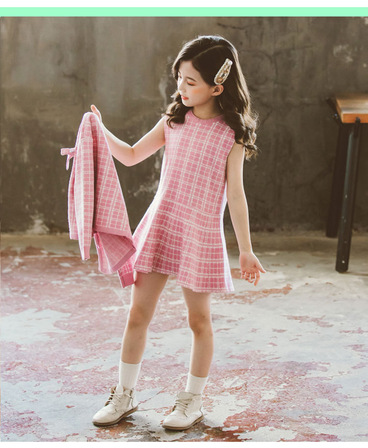 Internet Hot 21 New Autumn Spring Children's Clothing Chanel-Style Vest Skirt Set Spring and Autumn Woolen Skirt Girls' Two-Piece Dress Internet Hot 21 New Autumn Spring Children's Clothing Chanel-Style Vest Skirt Set Spring and Autumn Woolen Skirt Girls' Two-Piece Dress
