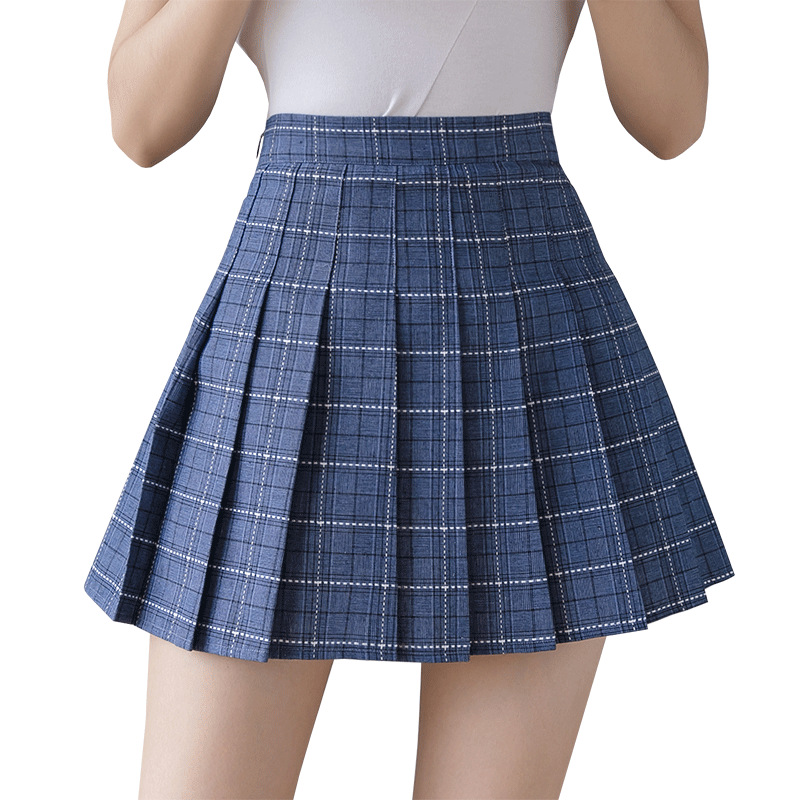 Pleated Skirt Women&#039;s Short Skirt High Waist Korean Style New Skirt Women&#039;s Summer Autumn plus Size A- line Embroidery Student Dress