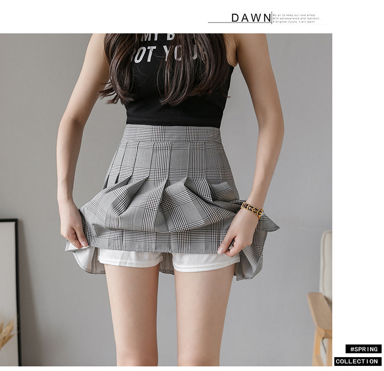 Pleated Skirt Women's Short Skirt High Waist Korean Style New Skirt Women's Summer Autumn plus Size A- line Embroidery Student Dress