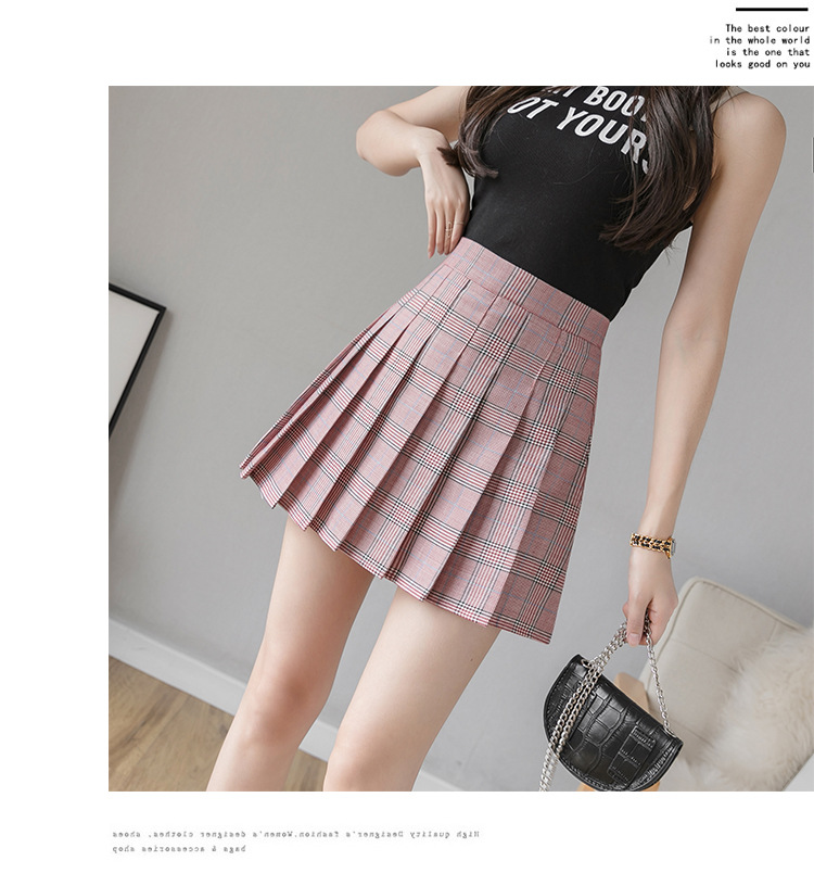 Pleated Skirt Women's Short Skirt High Waist Korean Style New Skirt Women's Summer Autumn plus Size A- line Embroidery Student Dress
