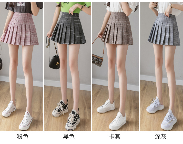 Pleated Skirt Women's Short Skirt High Waist Korean Style New Skirt Women's Summer Autumn plus Size A- line Embroidery Student Dress