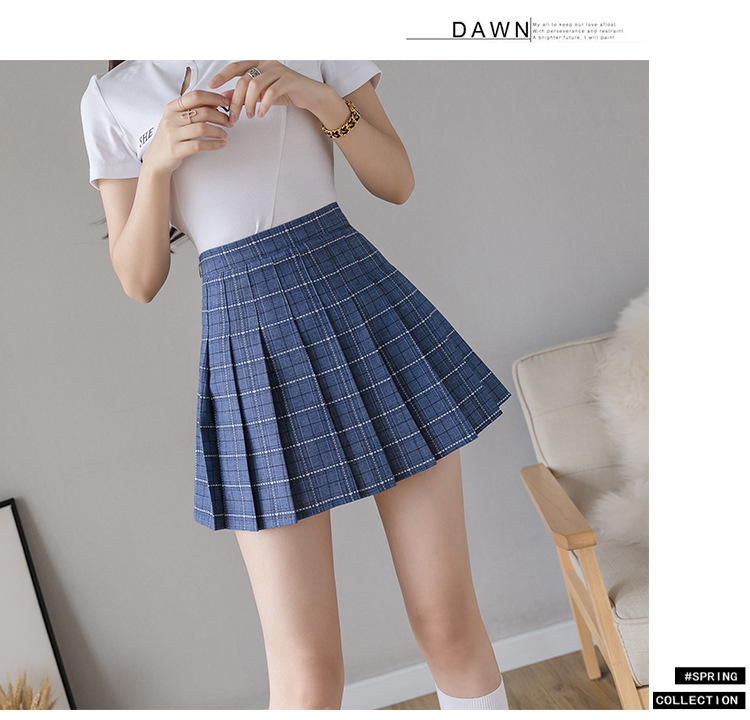 Pleated Skirt Women's Short Skirt High Waist Korean Style New Skirt Women's Summer Autumn plus Size A- line Embroidery Student Dress