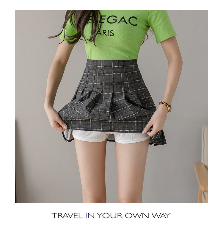 Pleated Skirt Women's Short Skirt High Waist Korean Style New Skirt Women's Summer Autumn plus Size A- line Embroidery Student Dress