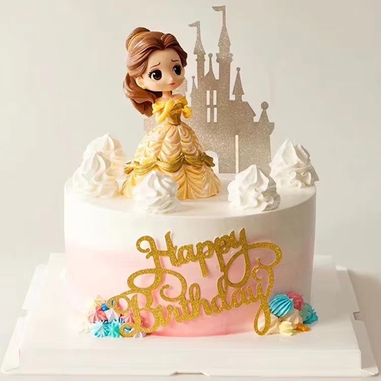 Cake Decoration Princess Decoration Doll Baking Dessert Cartoon Hand-Made Toys Dress up Holiday Birthday Party