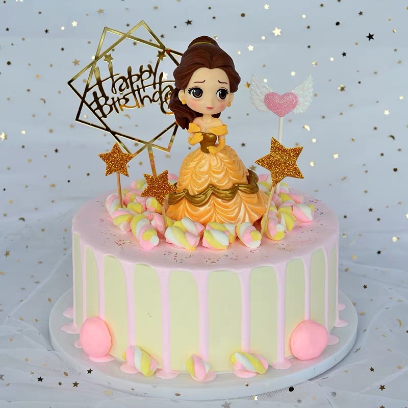 Cake Decoration Princess Decoration Doll Baking Dessert Cartoon Hand-Made Toys Dress up Holiday Birthday Party