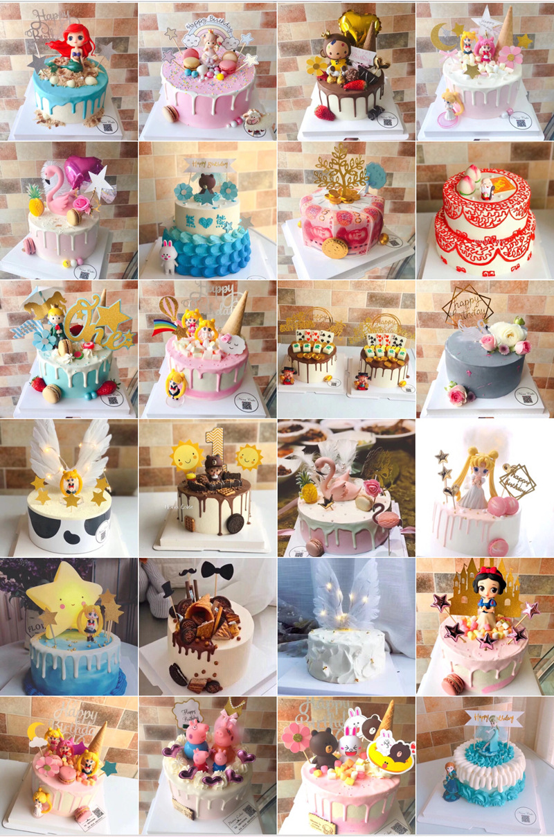 Cake Decoration Princess Decoration Doll Baking Dessert Cartoon Hand-Made Toys Dress up Holiday Birthday Party