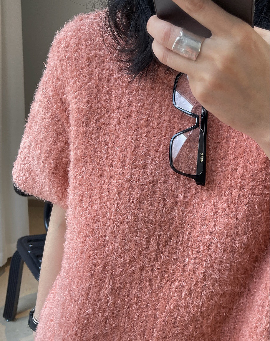 Early Spring New Korean Style Gentle Temperament Pullover Sweater with Short Sleeves Dress Loose Slimming Soft Knitted Dress for Women