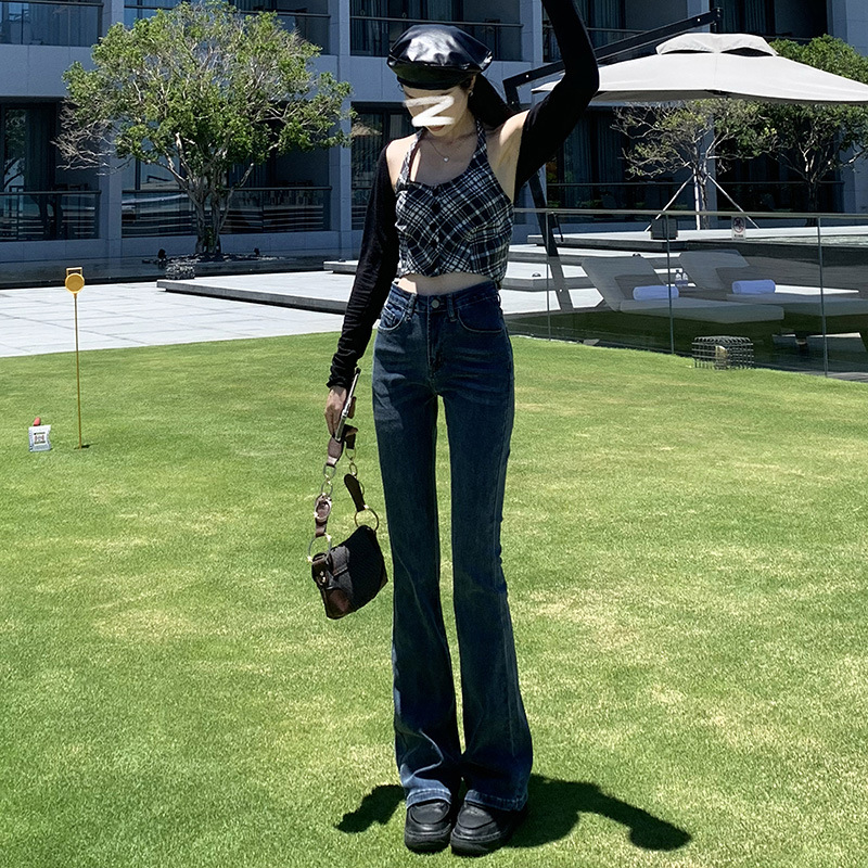 jeans High Waist Skinny Jeans for Women Autumn and Winter 2021 New Wide Leg Slim Fit Slimming Small Cropped Flared Pants
