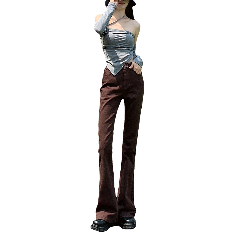 jeans High Waist Skinny Jeans for Women Autumn and Winter 2021 New Wide Leg Slim Fit Slimming Small Cropped Flared Pants