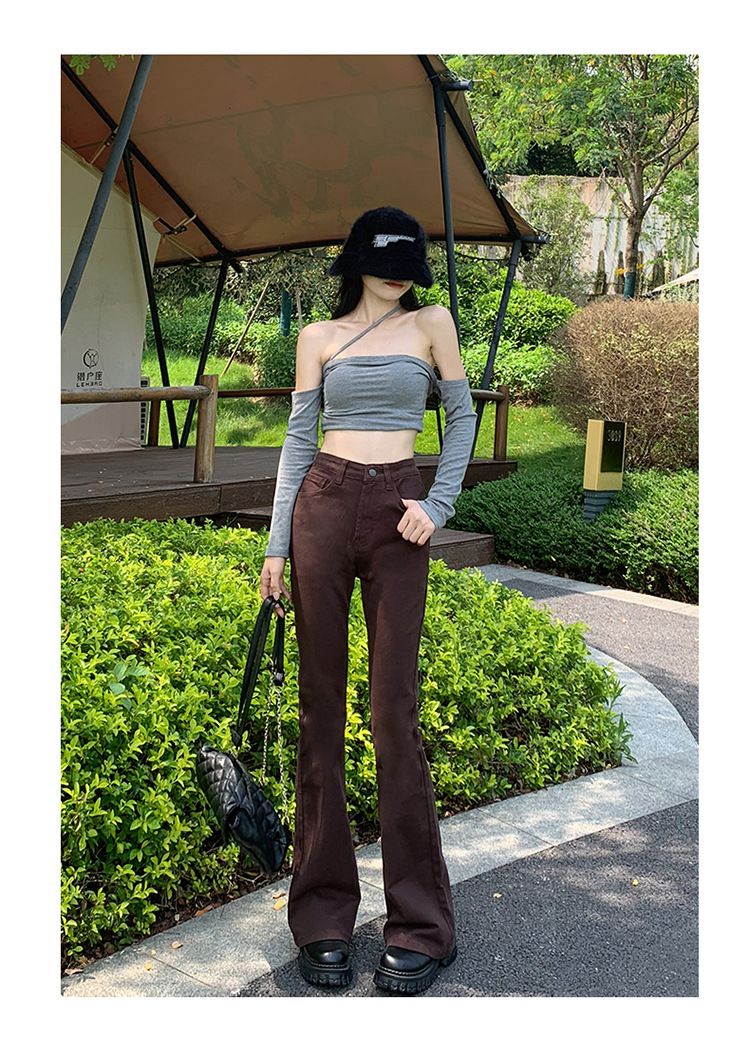 jeans High Waist Skinny Jeans for Women Autumn and Winter 2021 New Wide Leg Slim Fit Slimming Small Cropped Flared Pants