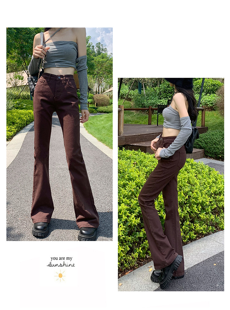jeans High Waist Skinny Jeans for Women Autumn and Winter 2021 New Wide Leg Slim Fit Slimming Small Cropped Flared Pants