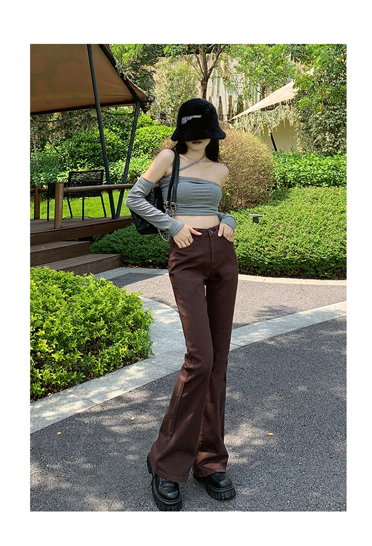 jeans High Waist Skinny Jeans for Women Autumn and Winter 2021 New Wide Leg Slim Fit Slimming Small Cropped Flared Pants