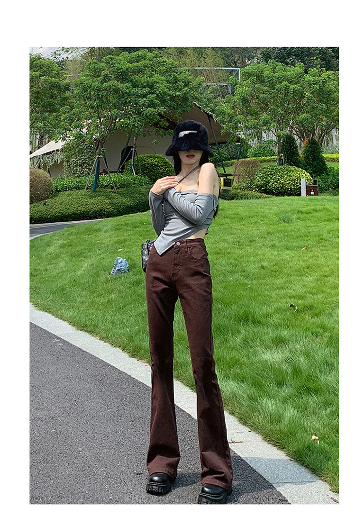 jeans High Waist Skinny Jeans for Women Autumn and Winter 2021 New Wide Leg Slim Fit Slimming Small Cropped Flared Pants