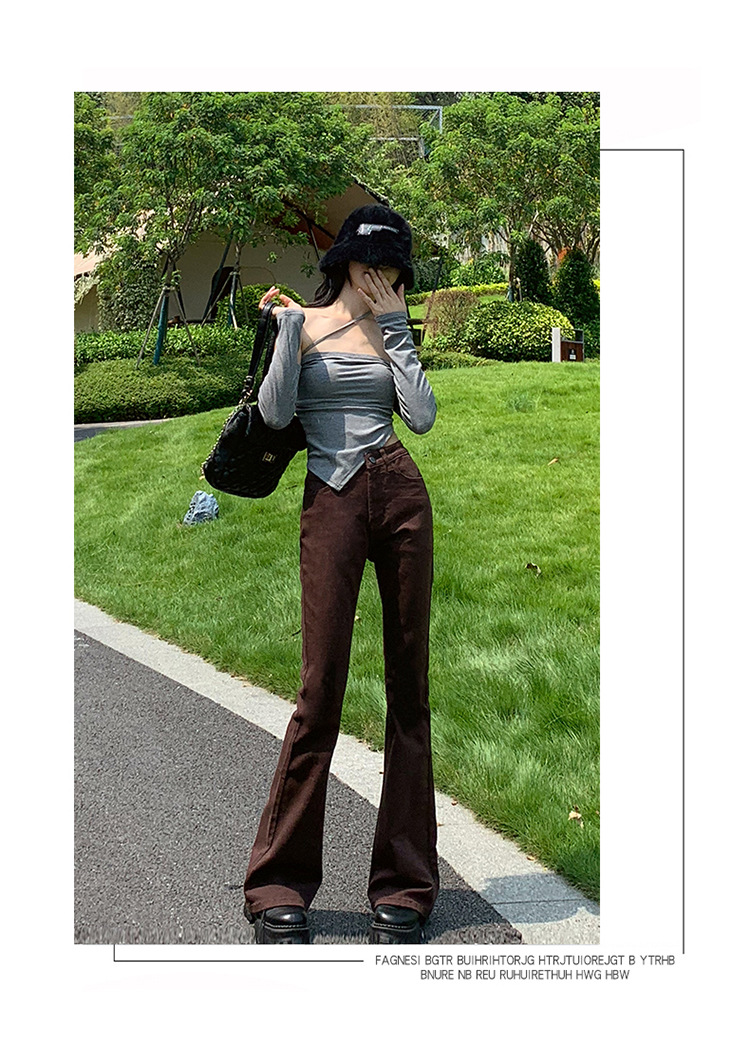 jeans High Waist Skinny Jeans for Women Autumn and Winter 2021 New Wide Leg Slim Fit Slimming Small Cropped Flared Pants
