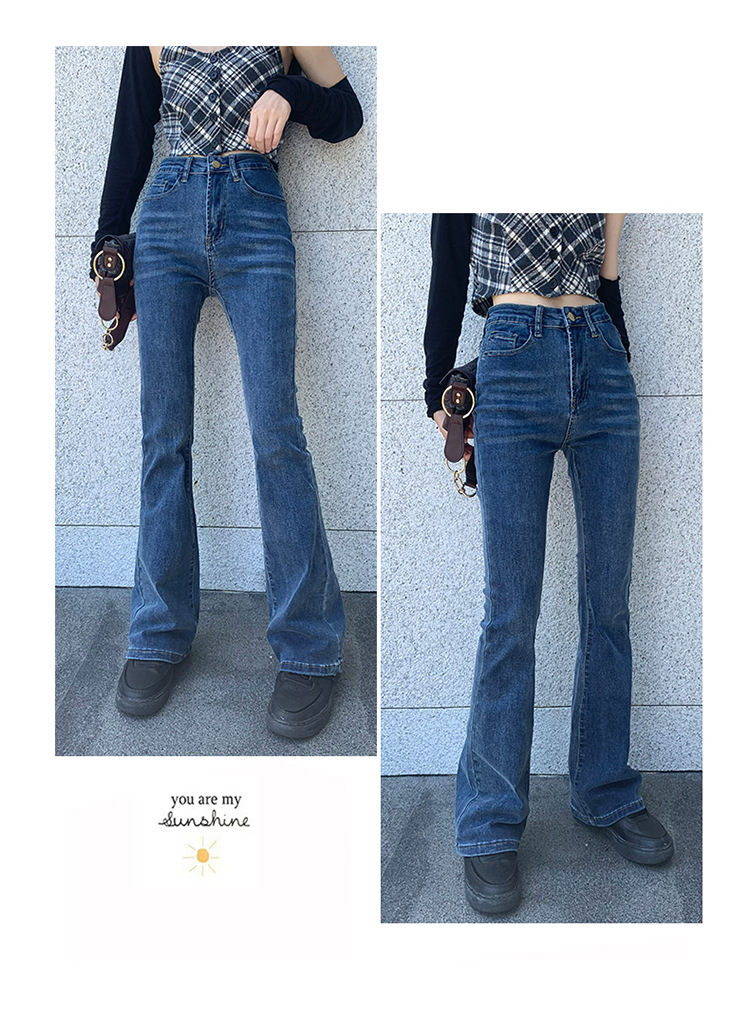 jeans High Waist Skinny Jeans for Women Autumn and Winter 2021 New Wide Leg Slim Fit Slimming Small Cropped Flared Pants