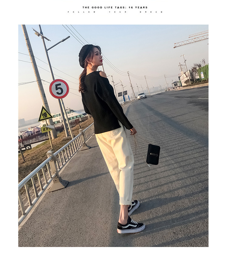 Real Shot Jeans Female Beige Spring and Autumn New Elastic Waist Harem Pants Baggy Pants Loose Dad Jeans plus Size Real Shot Jeans Female Beige Spring and Autumn New Elastic Waist Harem Pants Baggy Pants Loose Dad Jeans plus Size
