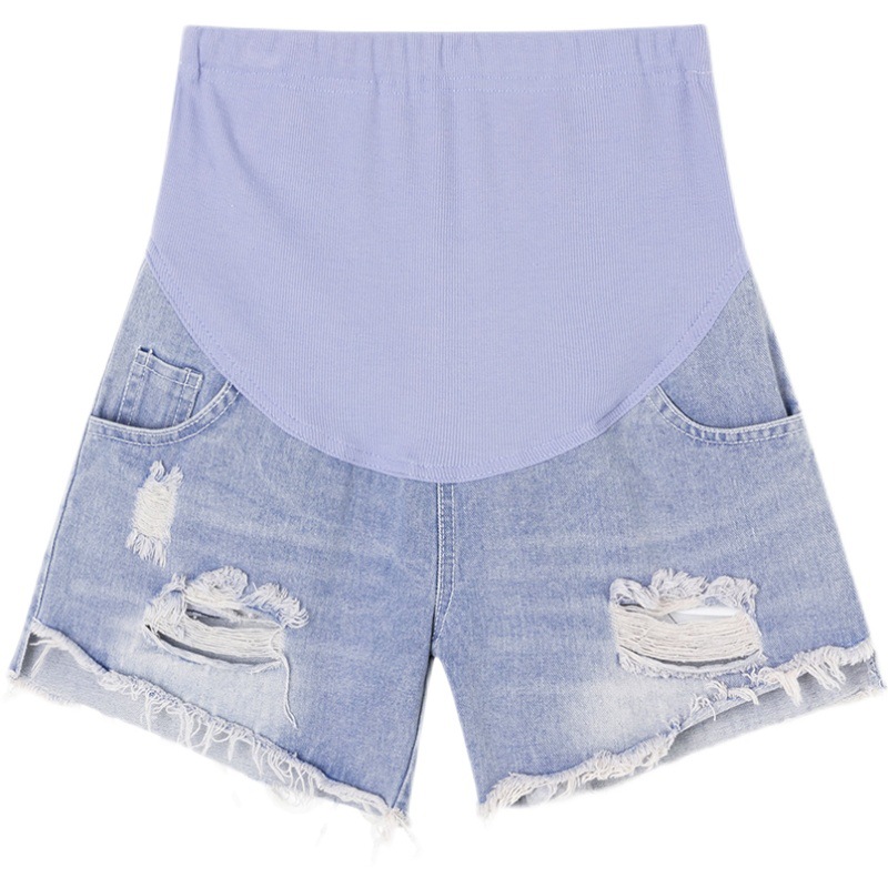 Maternity Pants 2021 New Summer Thin Jeans Loose Casual Fashion Belly Support Denim Shorts