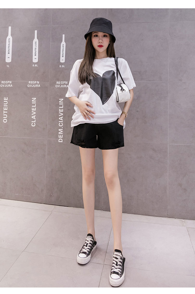 Maternity Pants 2021 New Summer Thin Jeans Loose Casual Fashion Belly Support Denim Shorts
